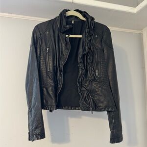 Free People Black Leather Jacket